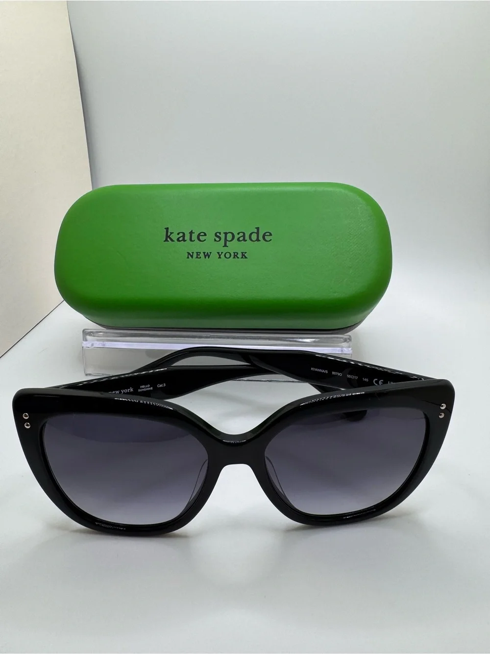 Kate Spade  Kiyanna/S Sunglasses – Shiny Black / Grey Gradient sunglasses NWT